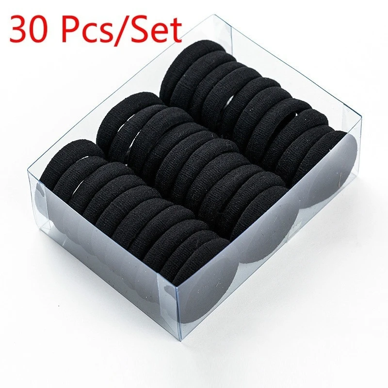 

Hairdressing Tools Black Rubber Band Hair Ties Rings Ropes Gum Springs Ponytail Holders Hair Braid Accessories Elastic