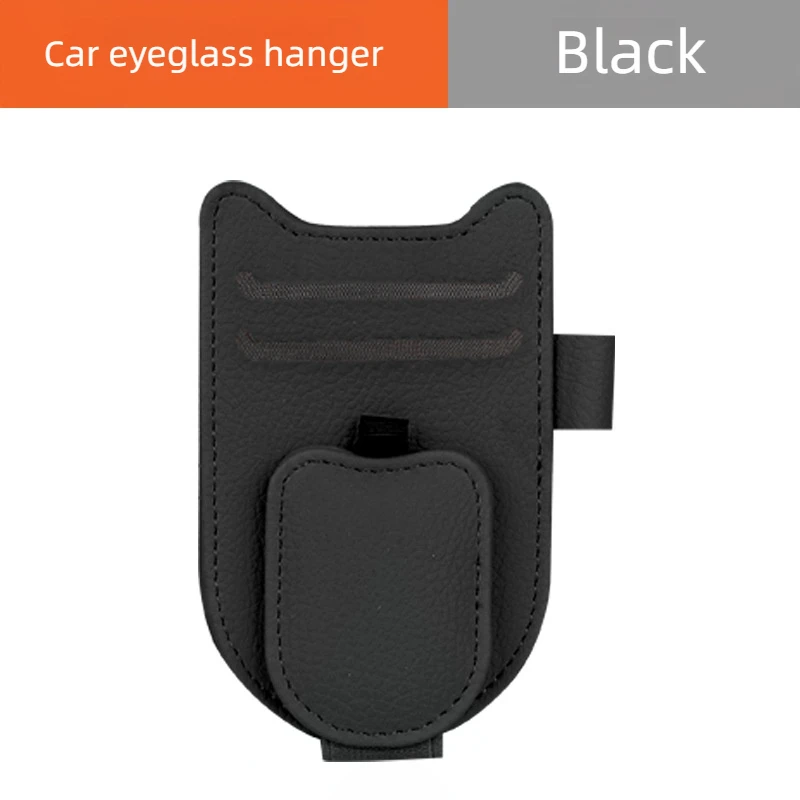 Magnetische Auto Zonnebril Houder Zonneklep Bril Clip PU Brillen Hanger Draagbare Ticket Kaart Clip Auto Accessoires