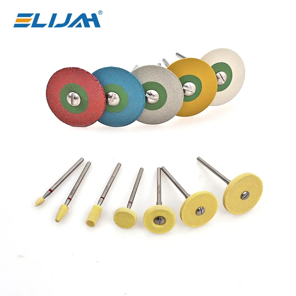 

ELIJAH 1Pcs Dental HP 26mm Rubber Polisher Wheel Disc For Zirconia Porcelain PFM Emaxs Dental Lab Crowns Polisher Grinding Head