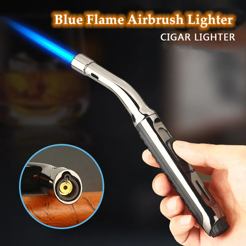 Multi-purpose Spray Gun Welding Torch Windproof Lighter Creative Metal Butane Gas Lighter, Bendable, Cigar, Kitchen Ignition Too