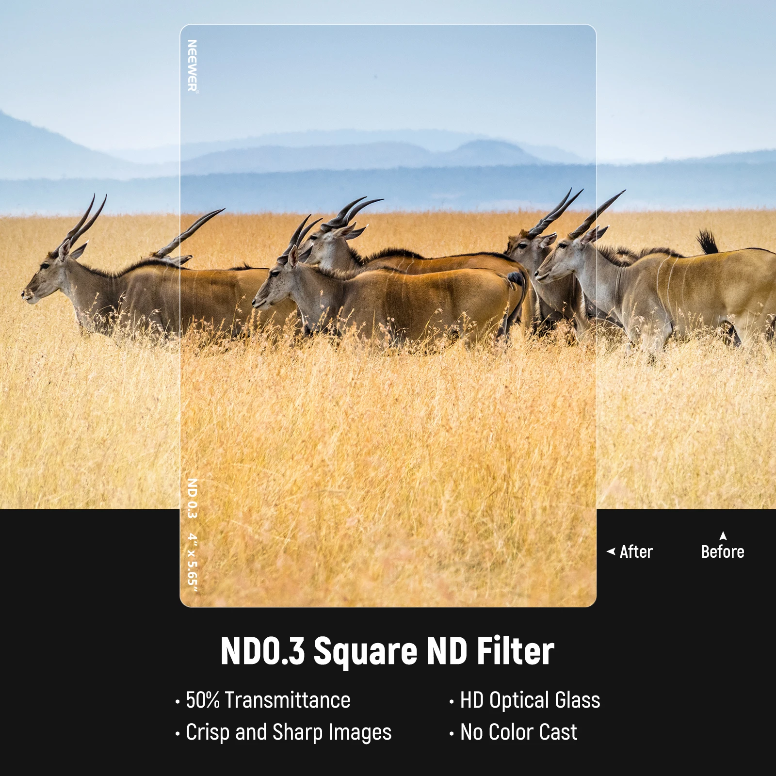 NEEWER ND0.3 Square ND Filter, 4\