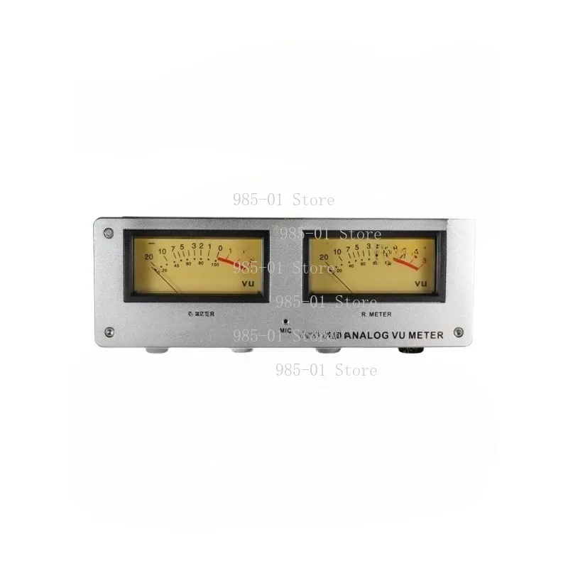 Voice controlled square VU level meter with LED warm backlight, aluminum alloy panel, wiring free finished machine