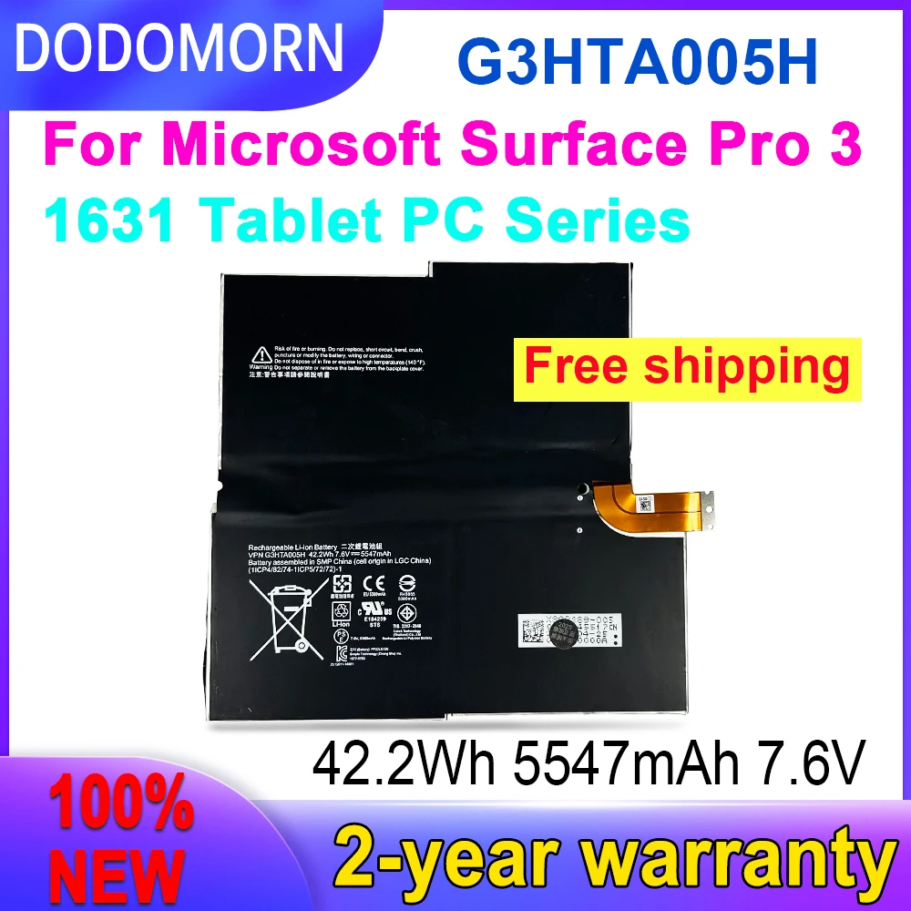 بطارية كمبيوتر محمول من DODOMORN لـ MICROSOFT SURFACE PRO 3 G3HTA009H-ange ، جودة عالية ، جديد ، G3HTA005H ،