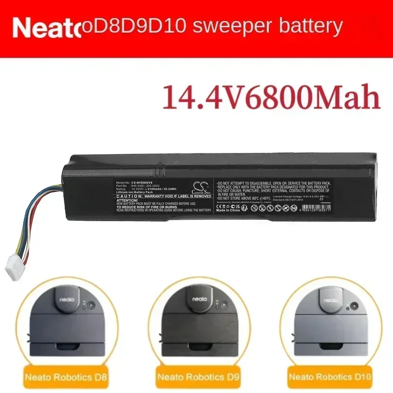 

SU Suitable for Lito Neato D8 D9 D10 sweeping robot lithium battery 14.4V/6800mAh Lito sweeping machine