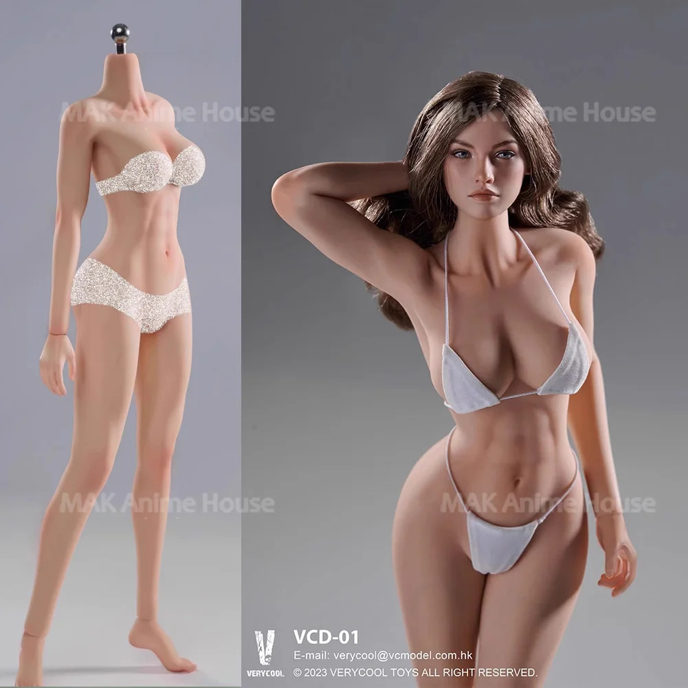 VERYCOOL VCD-01 VCD-02 1/6 Medium Chest Female Seamless Makeup Silicone Body 12''Action Figure Movable Body Doll