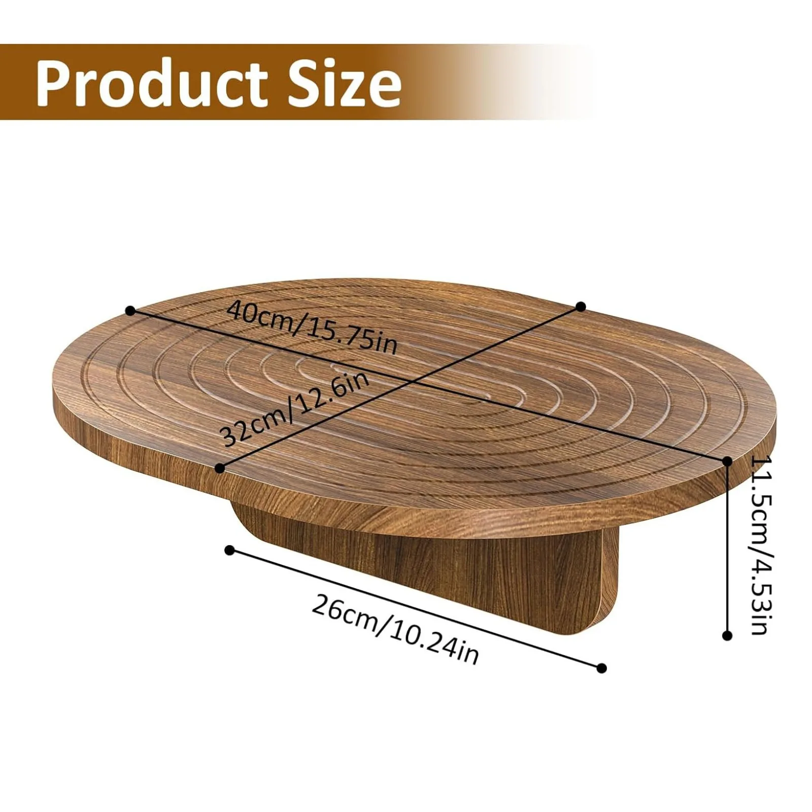 Wooden Sofa Tray Couch Armrest Table Foldable Oval Serving Board Side Shelf Living Room Snack Drink Remote Holder Home Decor Set