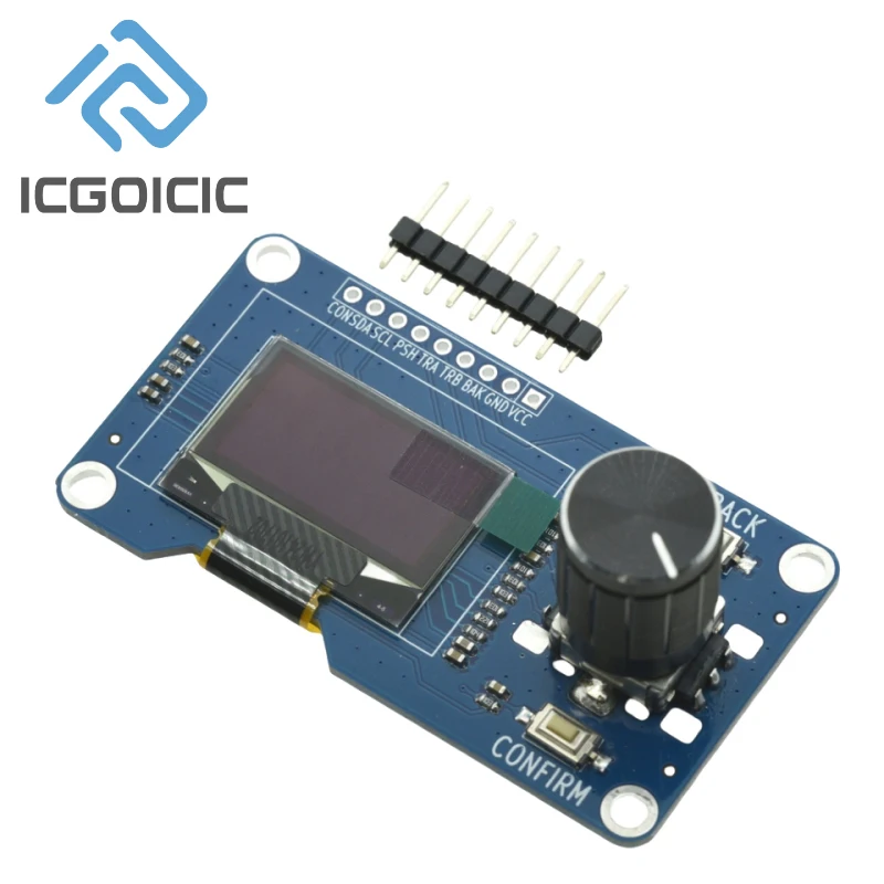 0.96/1.3 Inch White Oled Display Screen Combined With EC11 Rotary Encoder Module IIC Interface For Arduino
