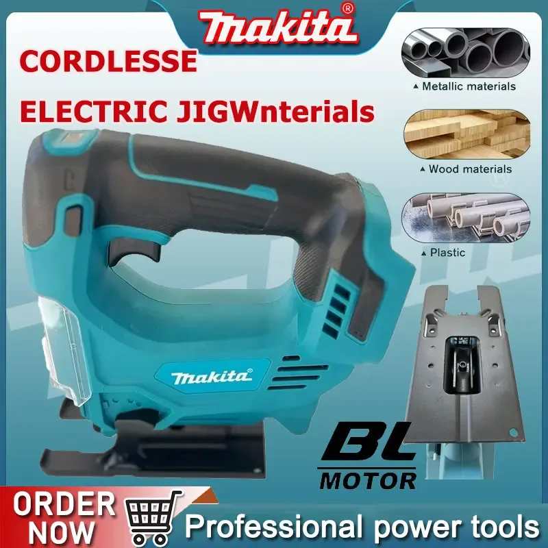 

Makita 18V Portable Cordless Jig Saw 26mm Electric Curved Saw Multi-Function Cutting Woodworking Tool For 18V Battery