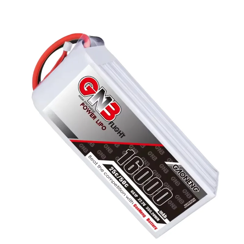 New arrival Gaoneng GNB 16000MAH 6s 25C 22.2V lipo xt90 Plug Battery