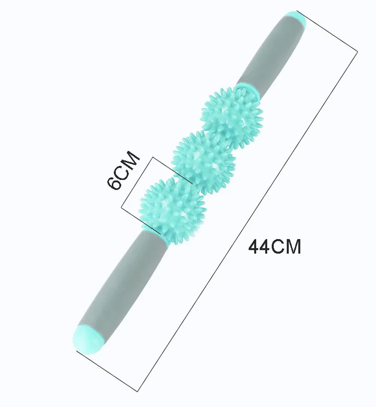 Rolo bola músculos massagem vara yoga fitness lobo dente fáscia vara rodillo masaje muscular para bezerros coxas braços antebraços