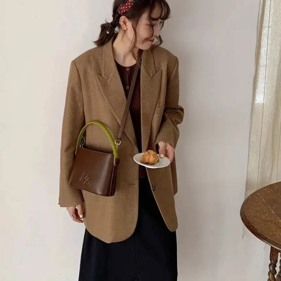 

Fashion summer new niche retro classic exquisite simple simple versatile texture handheld slanting cross-bucket women's bags