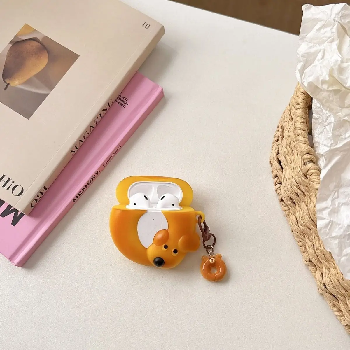 Simulation beagle dog earphone case suitable for Apple AirPods 4 new model earphone case, AirPods 1/2 shockproof