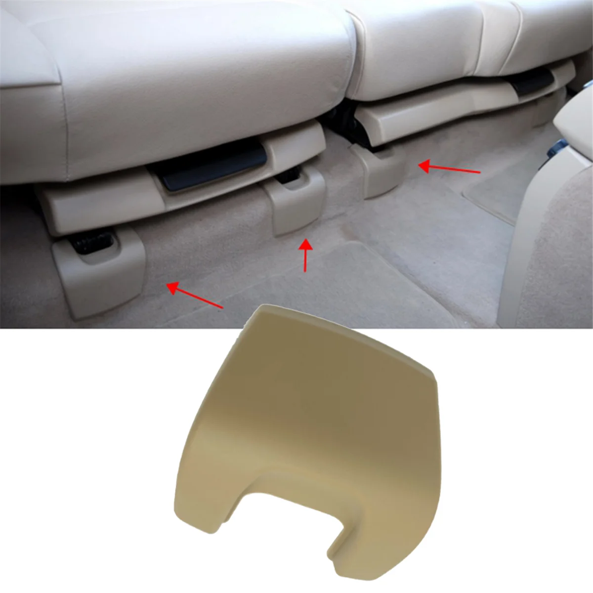 

Innovative For BMW F15 2014-2018 Second Row Guide Rail Cover 52207171828, Cream
