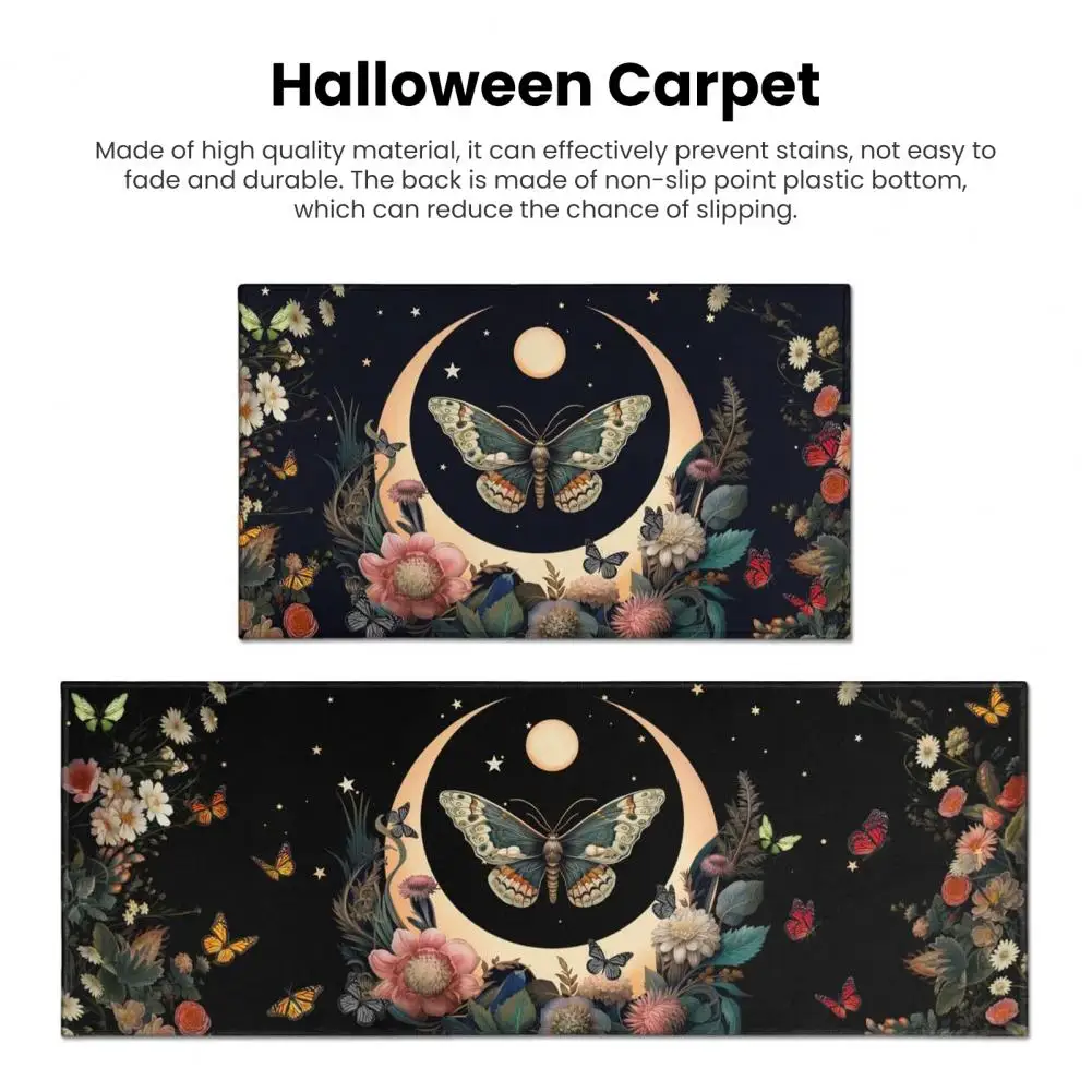 Halloween Rug Set Halloween Party Decoration Carpet Halloween Party Decoration Set 2 Super Absorbent Pumpkin for Quick-drying