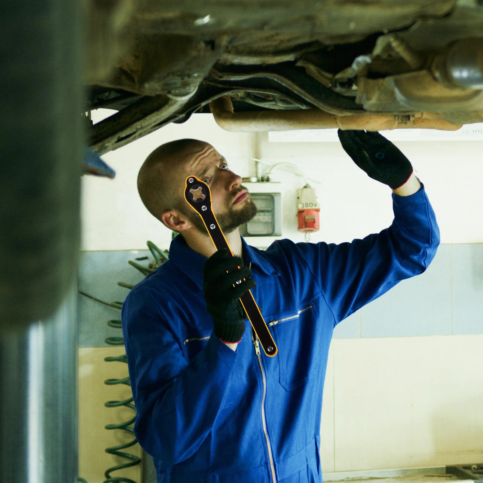 

Universal Car Jack Ratchet Wrench Metal Labor Saving Scissor Jack Handle Tire Changing Tool for Suv Truck Flat Tire