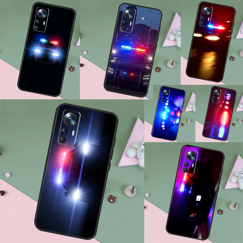 Police Cars Light At Night For Xiaomi 13 Ultra 12T 11T Pro 12 Lite 12X Case For POCO X5 X3 F5 Pro M6 M5s F4 X4 GT F3