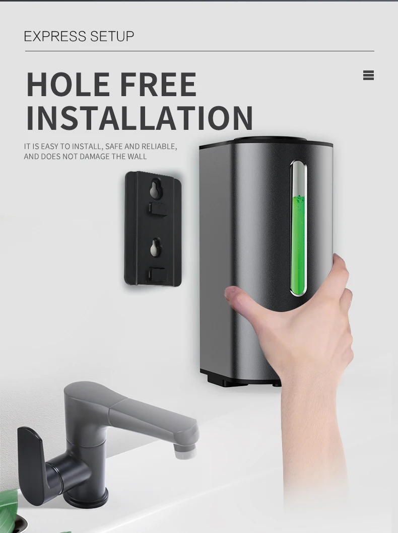 Youpin Metal Soap Dispenser, máquina Automática De Desinfecção De Indução, distribuidor De Sabão De Parede