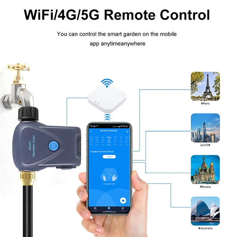 

-MEOF Садовое автоматическое ирригационное устройство 45M Устройство для полива расстояния обнаружения для полива сада