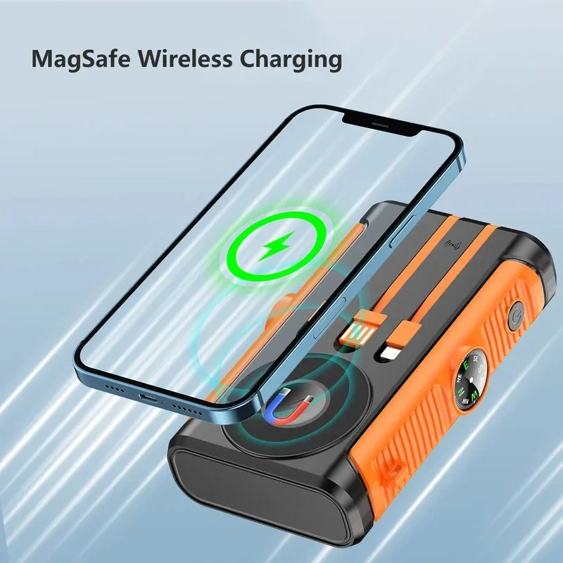 شاحن Macsafe بنك الطاقة الشمسية 20000 مللي أمبير في الساعة شحن لاسلكي بطارية خارجية باور بانك لهاتف iPhone Airpods شاحن ساعة Apple%10