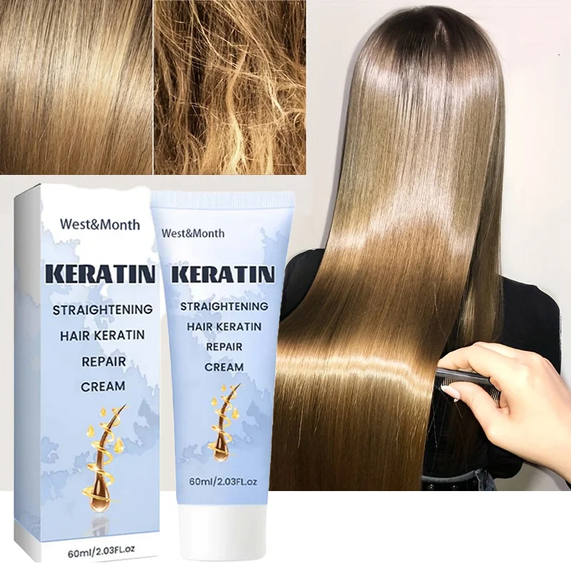 

Глубоко питательный кератиновый крем для выпрямления волос Кератиновый крем для разглаживания волос Профессиональный кератин для перманентного ухода за волосами