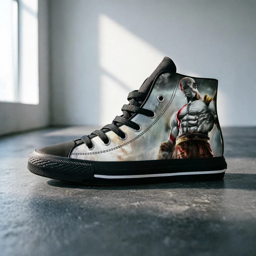 

God of War Unisex Retro Style Casual Shoes Vintage Look Sneakers Comfortable Walking Shoes For Men Women
