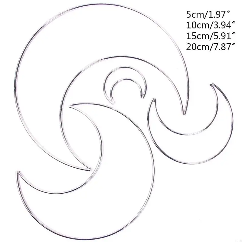 E06B Moon Placing Silver Christmas Front Door Decor Fattment For Hand Mated Wall Art suspendu floral