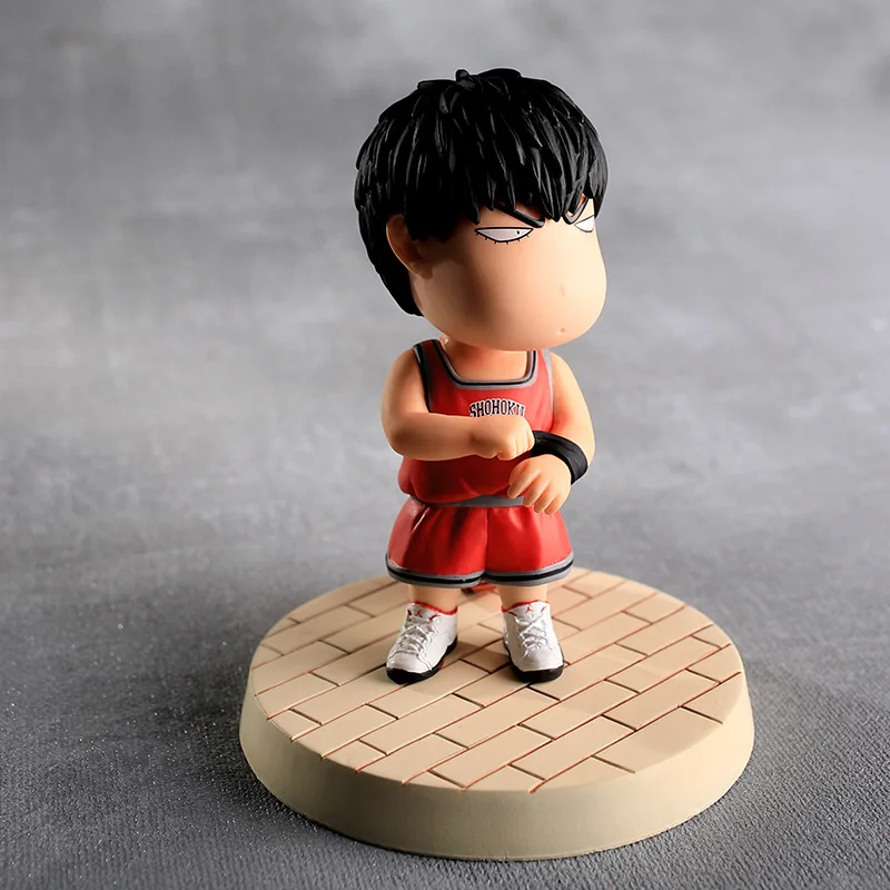 Slam Dunk Q Version Sakuragi Hanamichi Rukawa Kaede Action Figures Model Dolls Car Ornaments Kids Toys Cake Decoration
