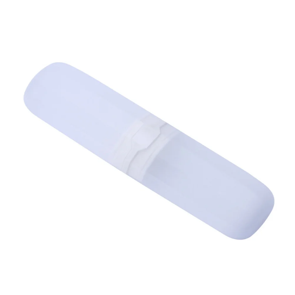 Estuche de plástico para cepillos de dientes, caja portátil para cepillos de viaje, soporte para almacenamiento de pasta de dientes (blanco,