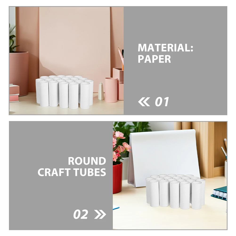 30 tubos de papelão redondos para artesanato, 4.32x1.57 unidades, rolo de papel higiênico diy, artesanato, material escolar para crianças