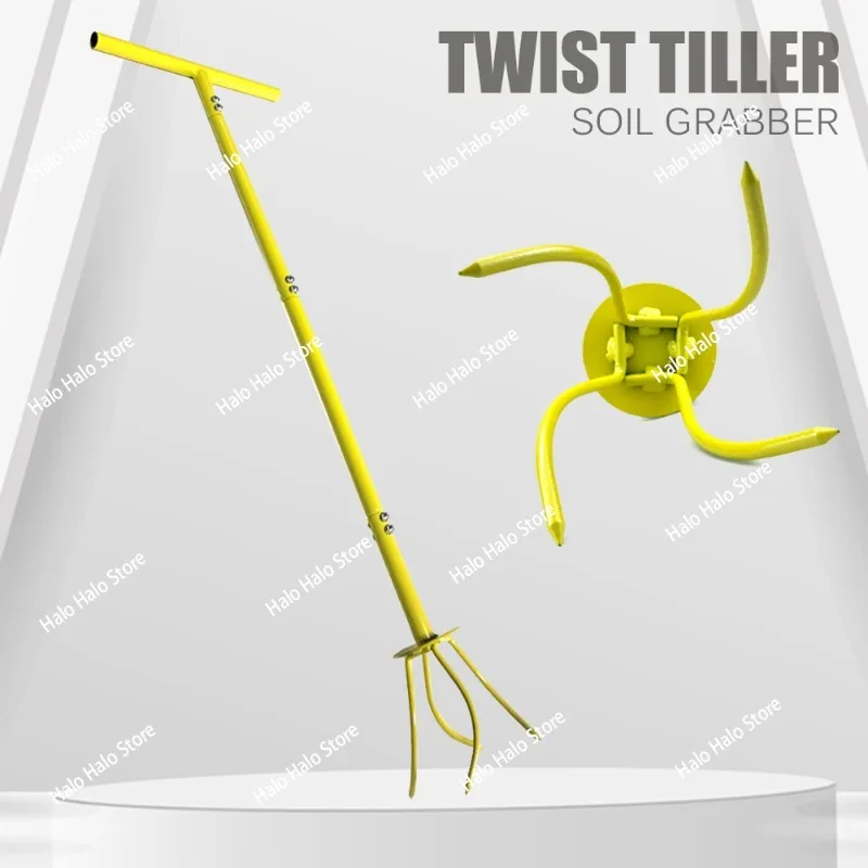 Garden soil grabbing, drilling and loosening device, garden grass oxygenation and weeding tool, garden claw trimming edge