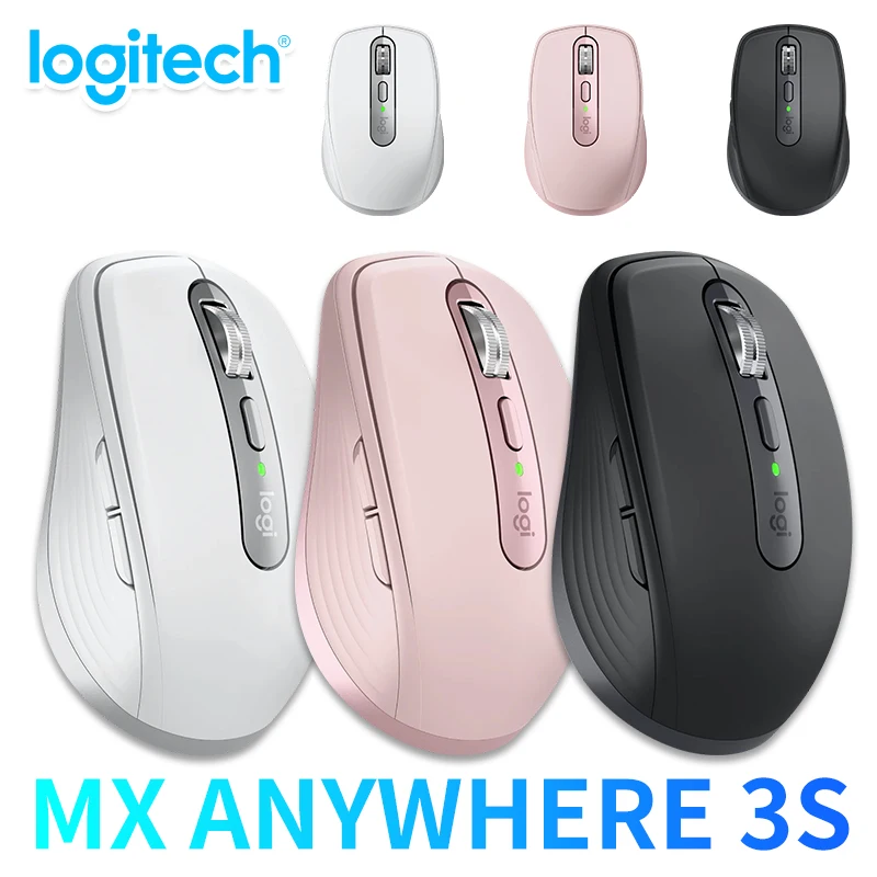 

Компактная мышь Logitech MX Anywhere 3S, эргономичный дизайн, перезаряжаемая, с быстрым прокруткой для портативных ПК Mac
