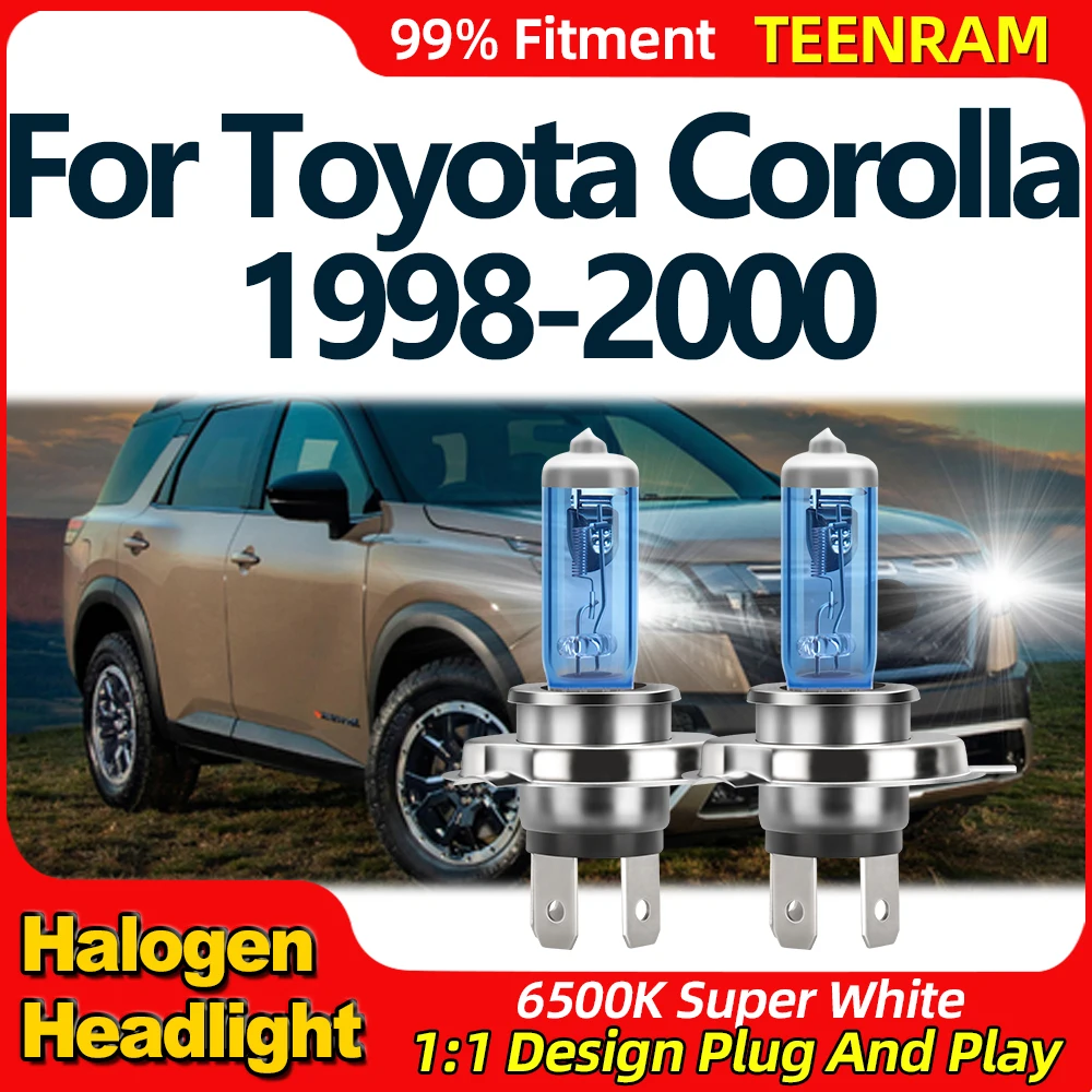 

100W Car Xenon Halogen Headlight 12000LM Auto Headlamps Bulbs 12V 6500K Plug And Play For Toyota Corolla 1998 1999 2000