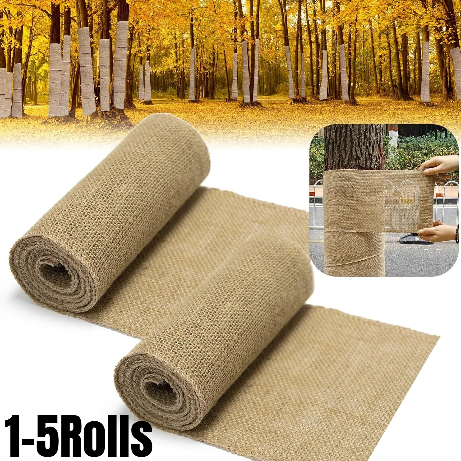 Winter Plant Frost Protection Blanket Cotton Linen Tree Wrap Trunk Cover for Cold Weather Outdoor Garden Shrubs and Bushes Safe