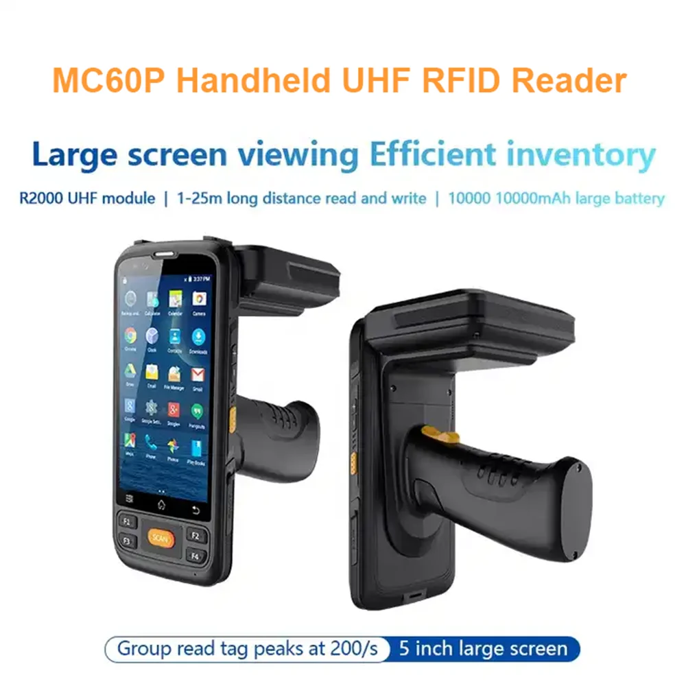 Imagem -04 - Industrial Robusto Handheld Terminal Pda Pistol Grip Coleta de Dados Barcode Scanner 2d qr Code Reader Nfc Uhf Rfid