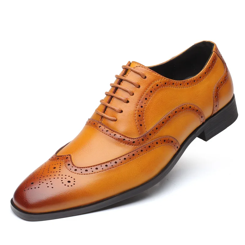 

Gentlemen Career Shoes Professional Brogue Footwear Embroidery Dress Derbies