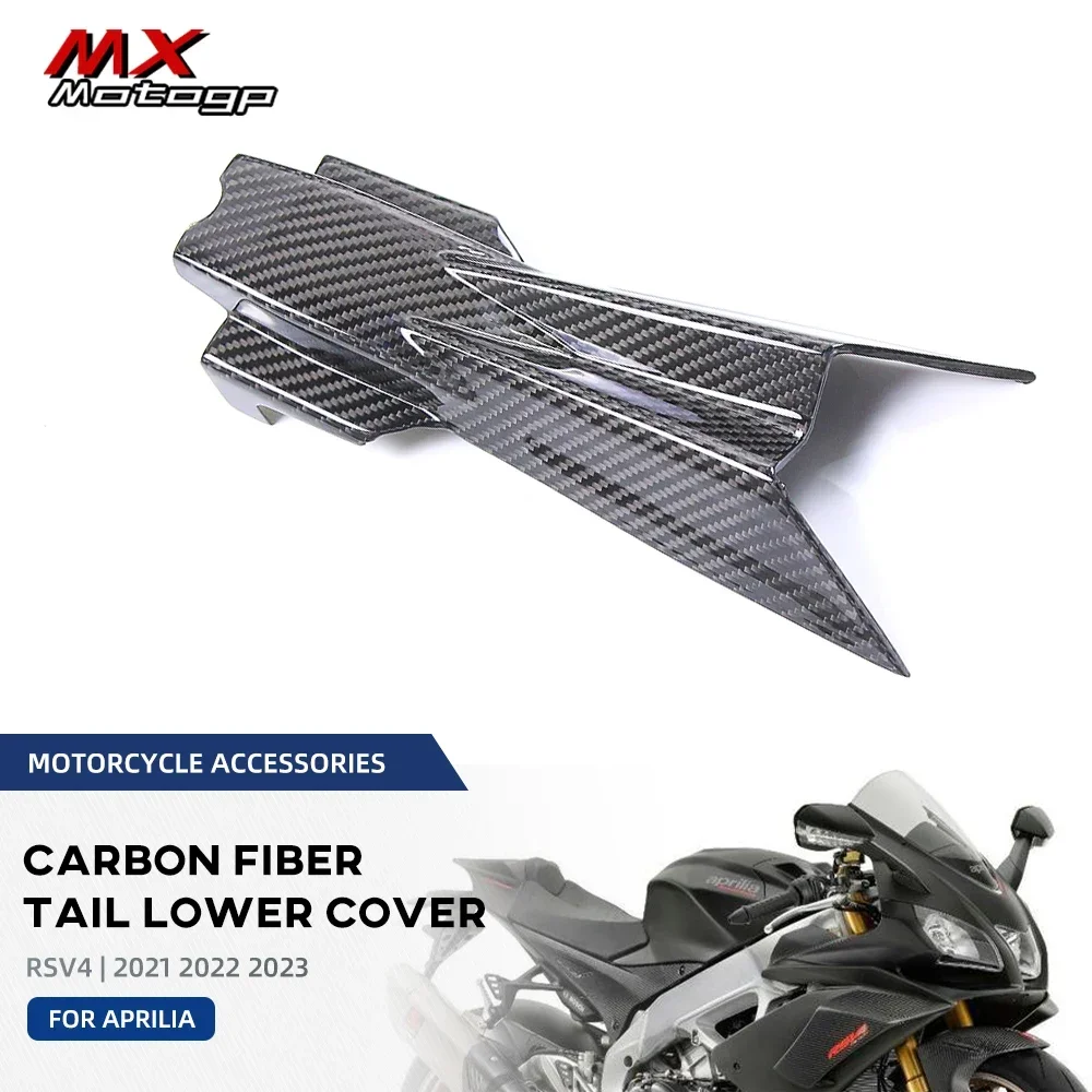 Real Carbon Fiber Motorcycle Rear Tail Seat Under Cover Panels Fairing Kits For Aprilia RSV4 RS V4 Factory 2021 2022 2023