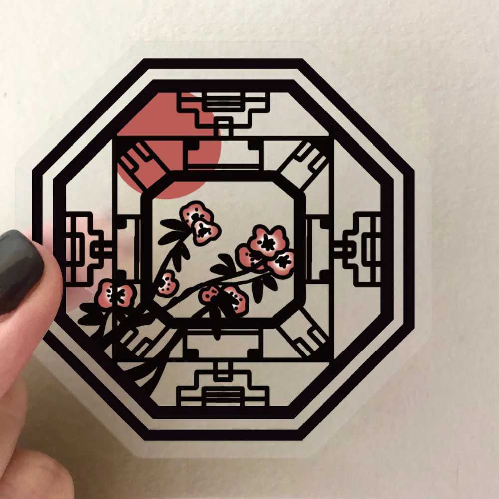 50/100 قطعة من ملصقات صورة ظلية قديمة باللون الأسود والأبيض، شارات مجلة PET شفافة لمكتب حقيبة دفتر الجيتار