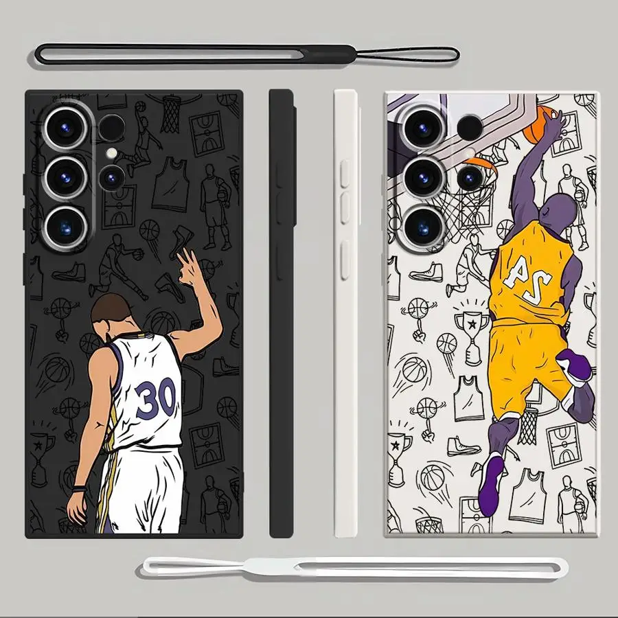 حافظة لهاتف سامسونج جالاكسي S21 Plus S25 Edge Note 20 10 Ultra S23 S22 Ultra S20 S24 FE كرة السلة الرماية الرياضية