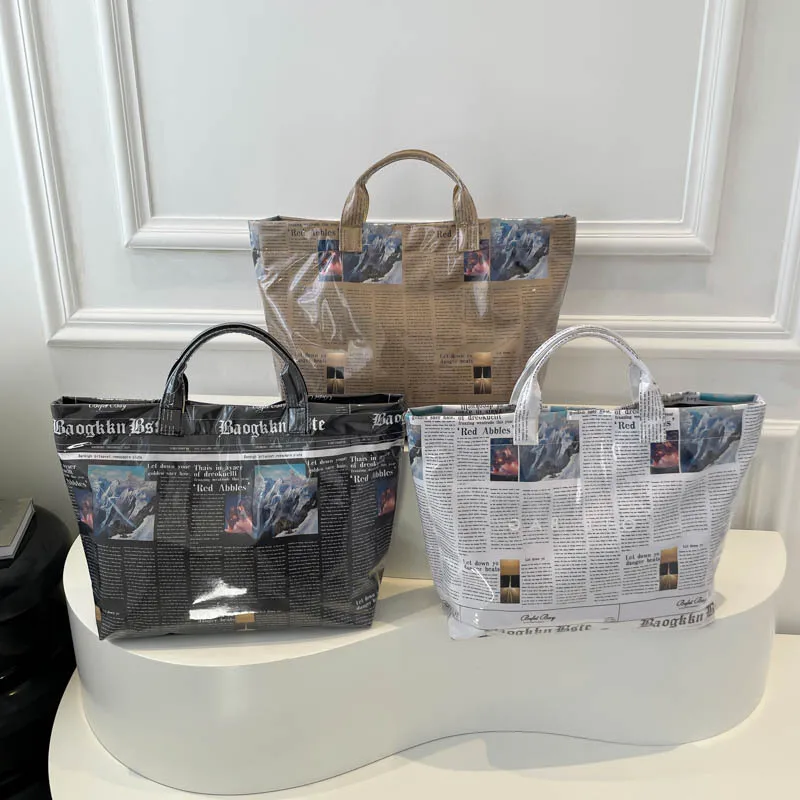 Fashion PVC Reusable Shopping Bag Women's Bag Eco Friendly London Shopper Bag Large Capacity Waterproof Handbag Totes Bags Brand view 4