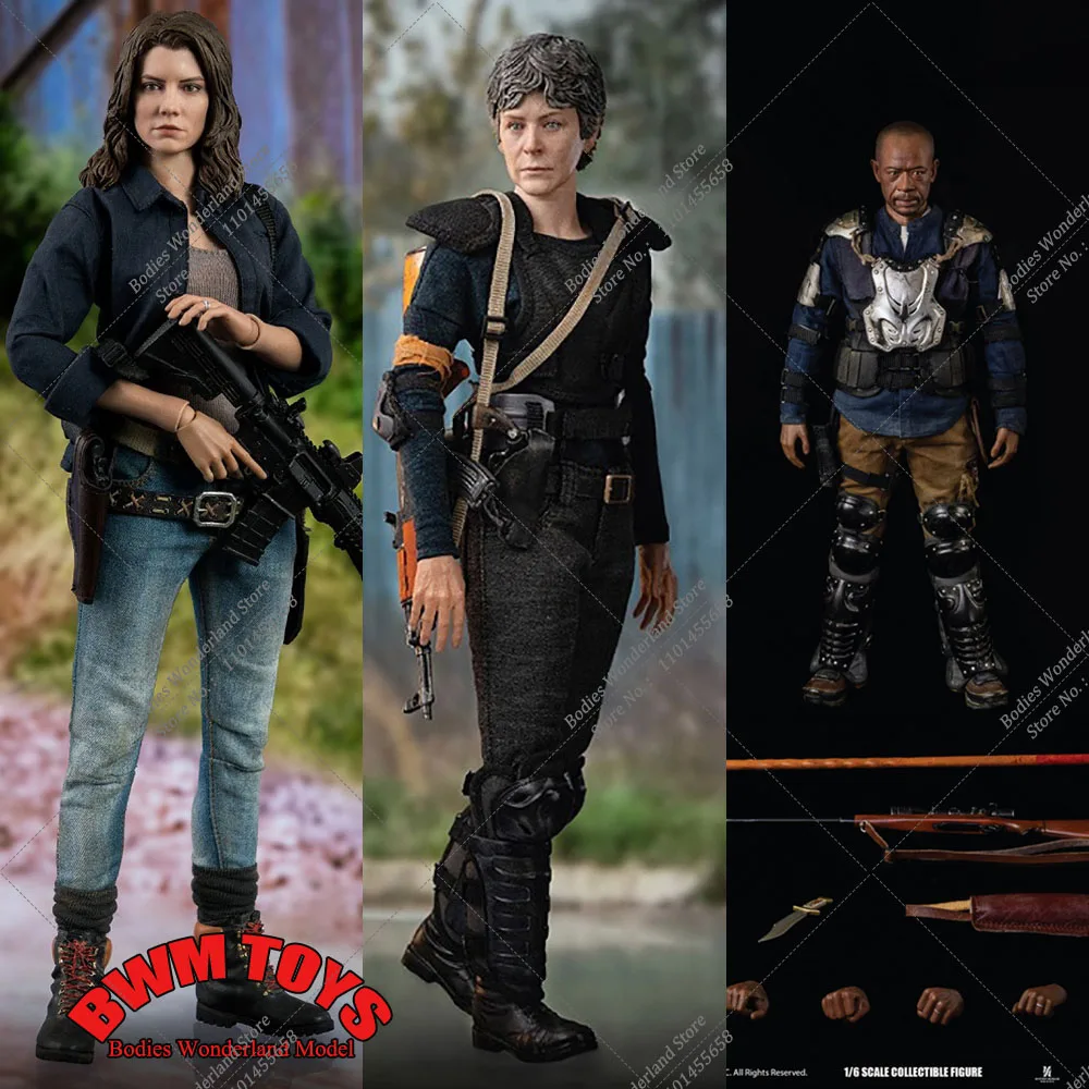 

Threezero 1/6 Scale Collectible 30cm Full Set Carol Pelletier Morgan Jones Maggie Rhee 12'' Action Figure Model with Weapon