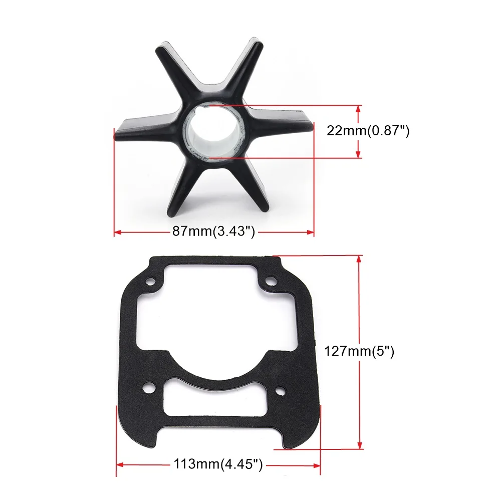 RASTP-8M0142980 مجموعة دفاعة مضخة المياه للزئبق 4 السكتة الدماغية 175 200 225 250 300 HP و 450R 3.4L V6 و 4.6L V8 8M0205803 TC056 #2