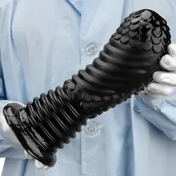 2024 New Black PVC Giant Dildo Butt Plug Fisting Gay Sex Toys Big Dick BDSM Cuckold