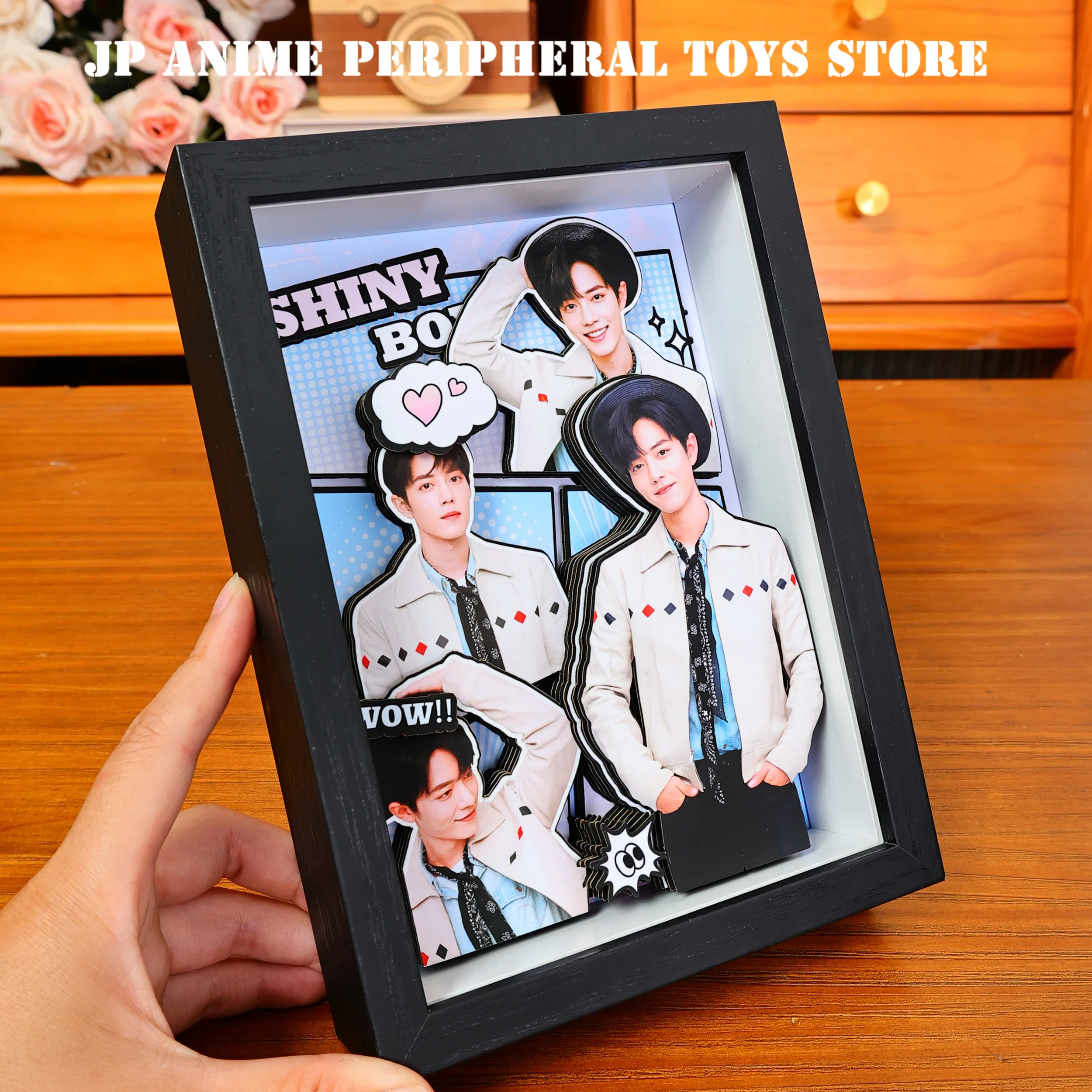 

New Star Xiao Zhan 3D Handmade Art Painting The Untamed Cute Figure Collect Picture Desktop Ornaments Fan Collection Gift