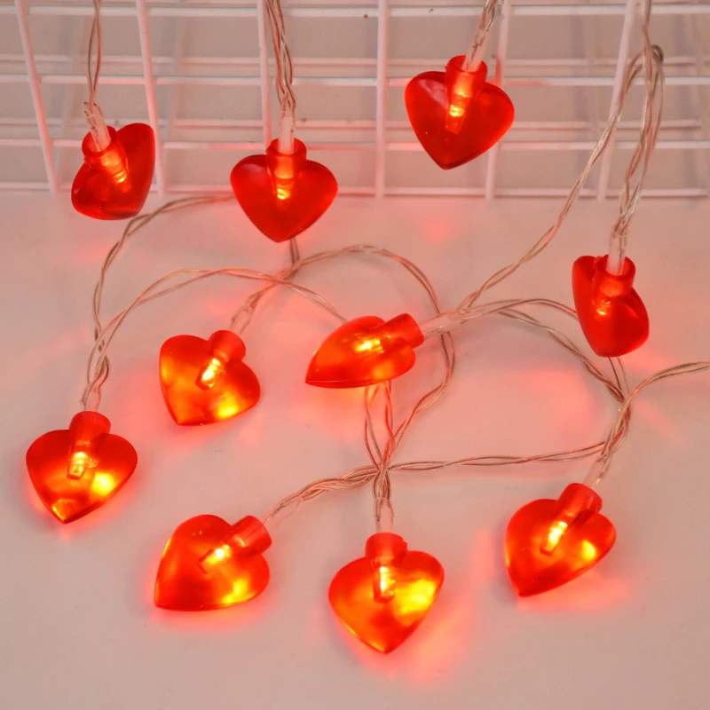 

1.5M 10LED Love Heart Butterfly String Lights Wedding Romantic Fairy Garland Lights Birthday Party Valentine's Day Decorations