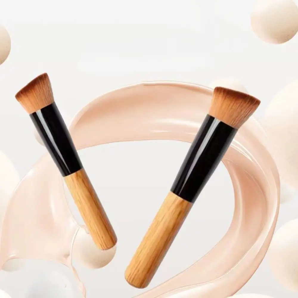 ポータブル角度付きメイクブラシソフト多機能コンシーラーメイクブラシフラットトッププロフェッショナルフェイス化粧品ツール