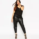 high waist faux "leather"