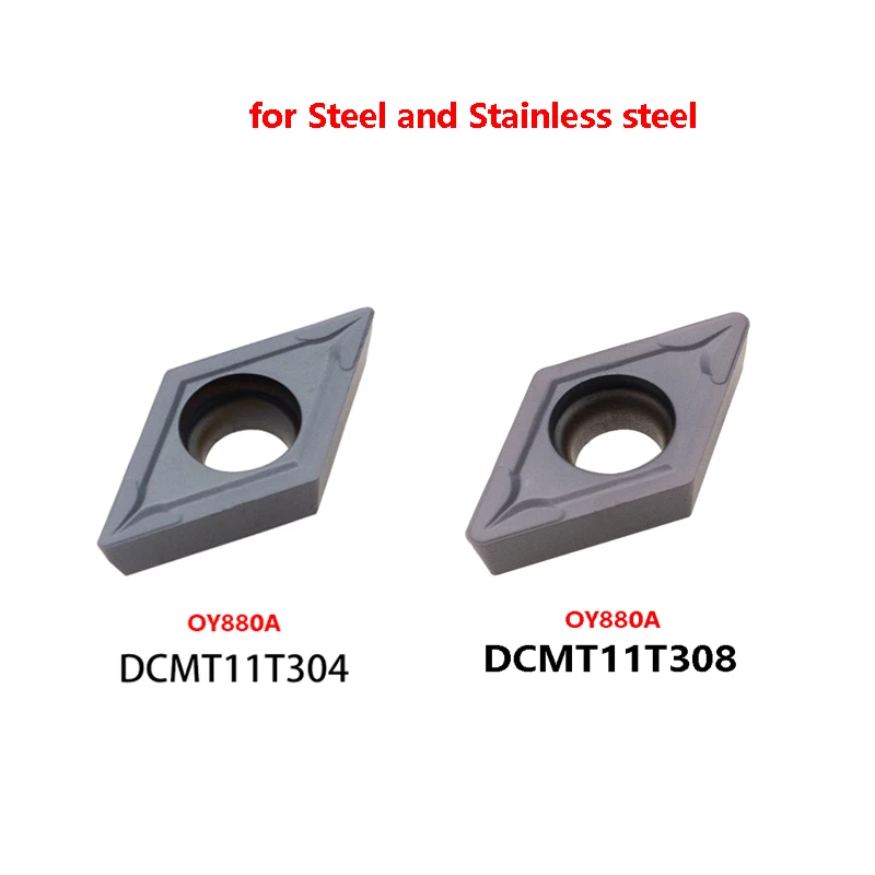 BEYOND DCMT 11T304 070204 DCMT11T304 DCMT11T308 Cabride แทรก DCMT070204 DCMT070208เครื่องมือกลึง DCMT0702เครื่องกลึงโลหะ10Pcs