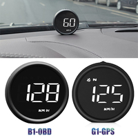 New B1 Obd2 HUD Display Universal G1 Head Up Display GPS Speedometer with RPM Alarm Water Temperature Gauge Volt Car Accessories