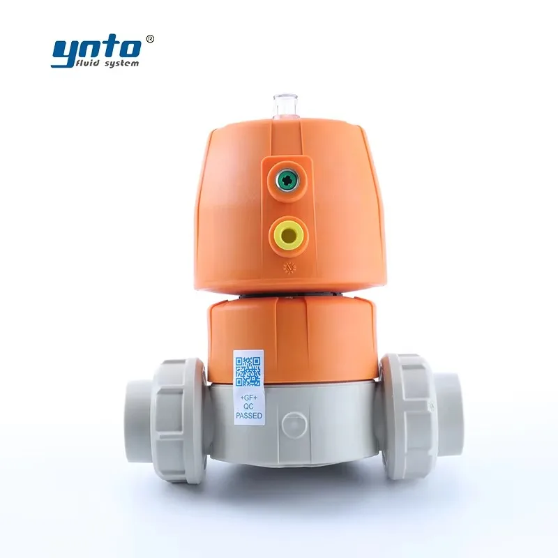 産業用高品質GF空気圧制御ダイヤフラムバルブ プラスチック製油圧調整鋼製安全ダイヤフラムバルブ