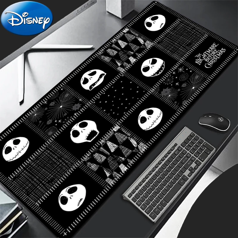 

Mouse Pad Black And White Desk Mat PC Computer Terror Anime Mousepad Jack S-skellington Keyboard Pad Gaming Accessories Mausepad